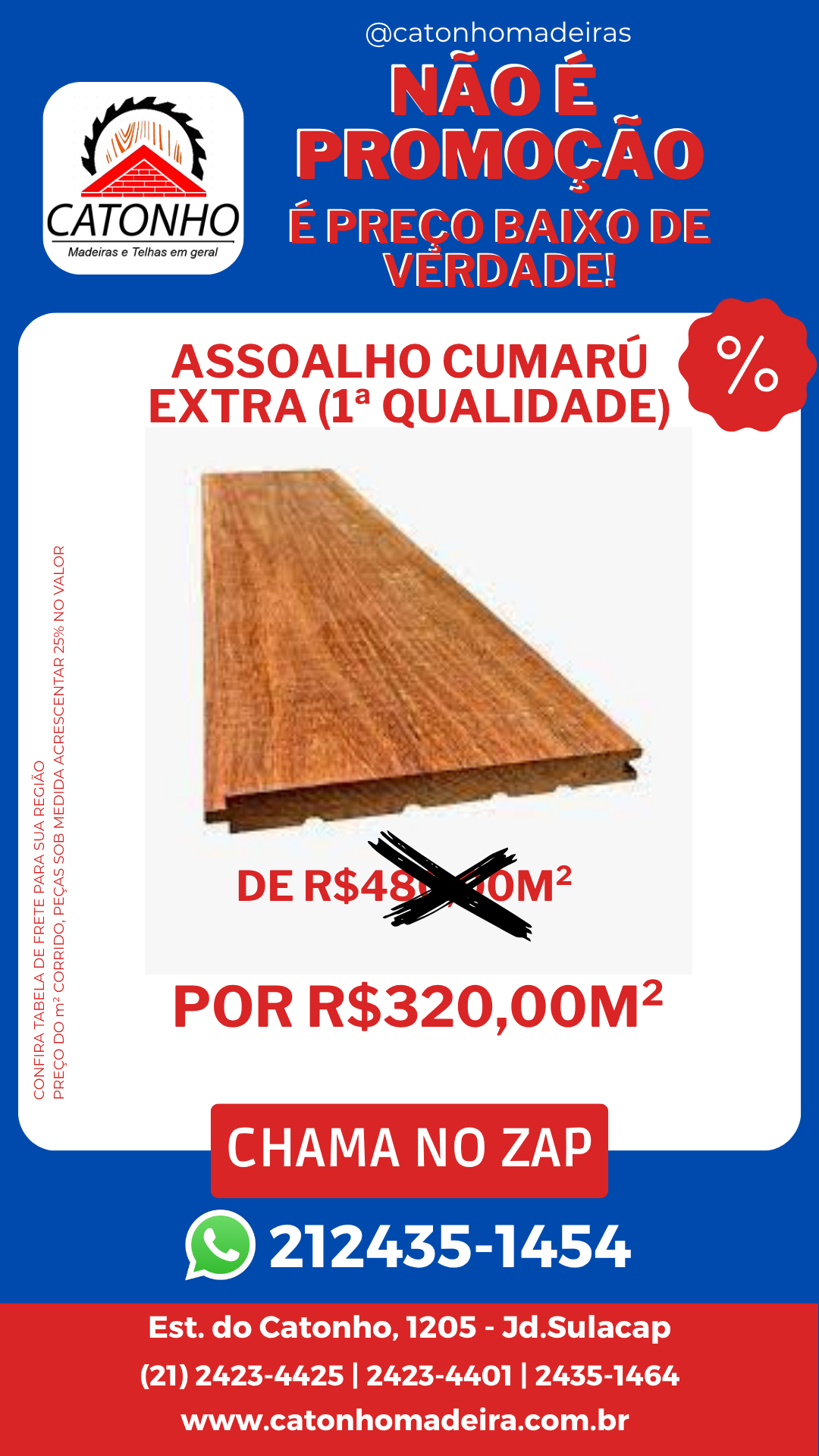 Tábuas de assoalho de madeira maciça cumaru